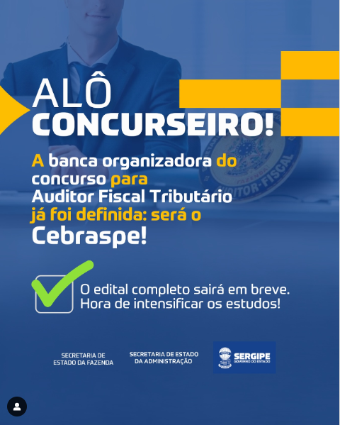 Sefaz SE: Cebraspe é oficializada a banca do novo concurso!
