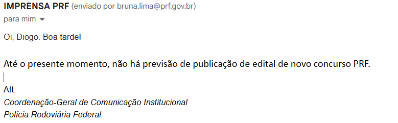 Resposta da PRF ao jornalismo do Estratégia