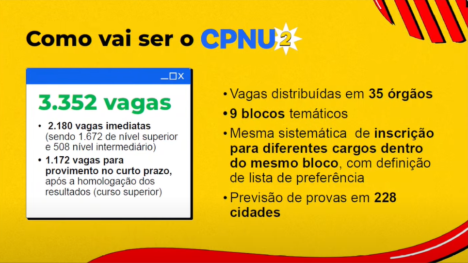 Quantos blocos temáticos terão no CNU 2025?