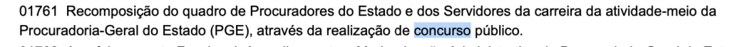 Edital PGE RN citado no Plano Plurianual