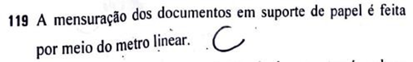 Questão da prova de Escrivão para recurso do concurso PF