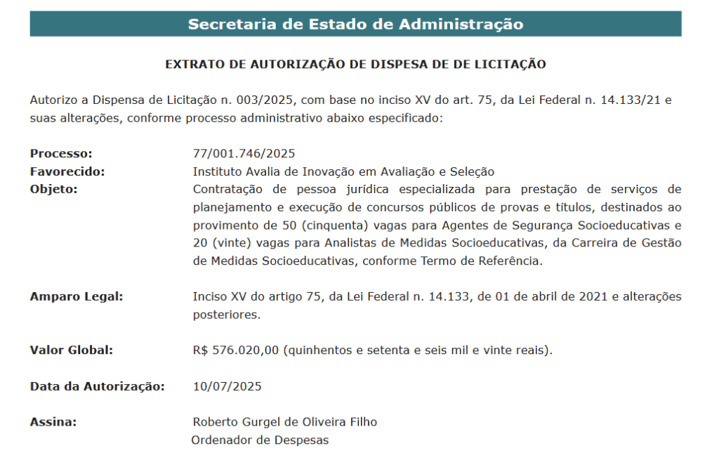 Concurso Sejusp MS: edital iminente