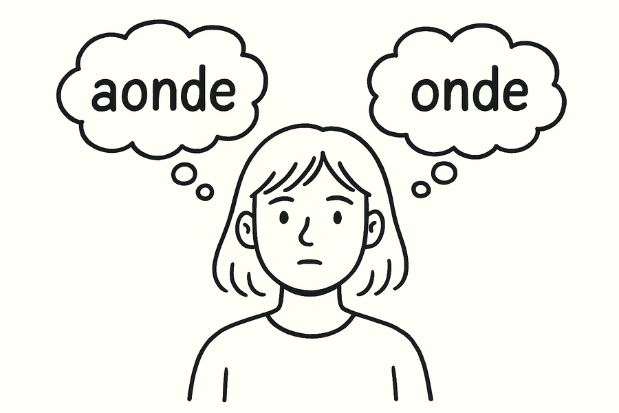 aonde e onde