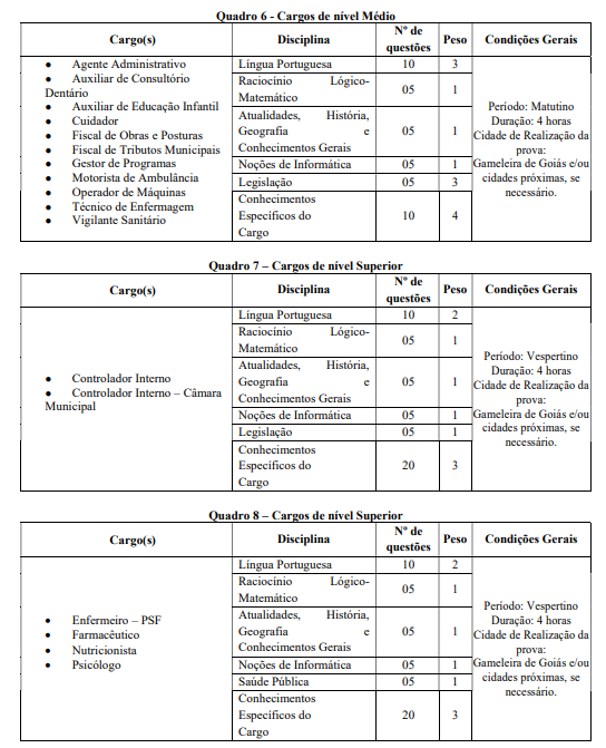 concurso gameleira: prova objetiva
