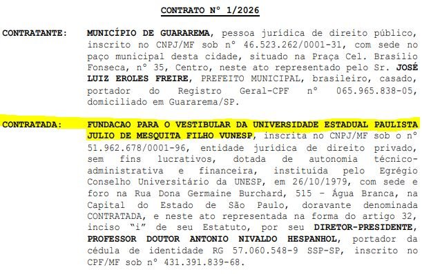 Concurso Guararema SP: Vunesp é a banca; edital iminente!