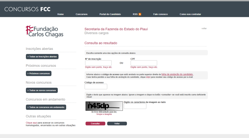 Concurso Sefaz PI: resultados dos títulos